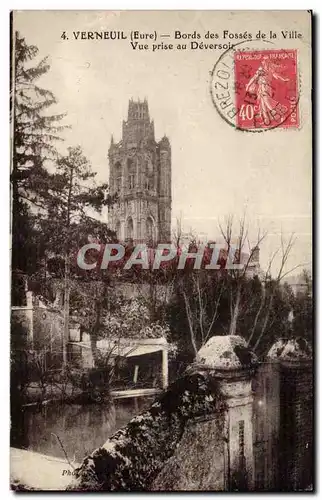 Cartes postales Verneuil Bords des fosses de la ville Vue prise au deversoir