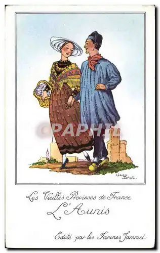 Ansichtskarte AK Folklore Costume Les vieilles provinces de France L Aunis Farines Jammet