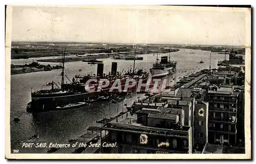 Afrique - Africa - Egypte - Egypt - Port Said - Entrance of the Suez Canal - Ansichtskarte AK