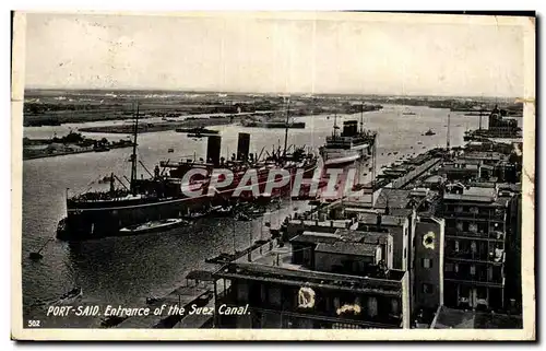 Afrique - Africa - Egypte - Egypt - Port Said - Entrance of the Suez Canal - Cartes postales