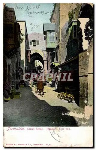 Israel - Jerusalem - Street Scene - Ansichtskarte AK