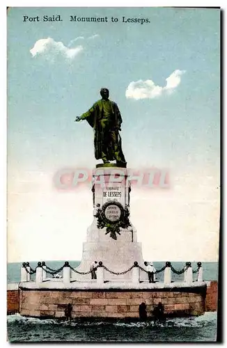 Afrique - Africa - Egypte - Egypt - Port Said - Monument de Lesseps - Cartes postales