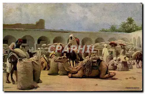 Afrique - Africa - Egypte - Egypt - Caravanserai - Chameau - Camel - Ansichtskarte AK