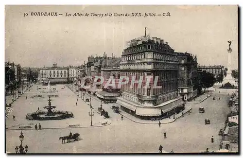 Cartes postales Bordeaux Les Allees de Tourny et le Cours du XXX Juillet