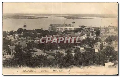 Cartes postales Arcachon Panaorama Maree Basse