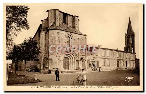 Cartes postales Saint Emilon Girond La Porte Ouest I Egtise Collegiale