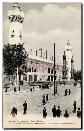 Cartes postales Exposition Maritime de Bordeaux Grand Palais Facade des Quais