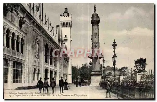 Cartes postales Exposition Maritime de Bordeaux La Terrasse de I Exposition