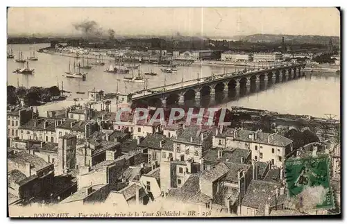 Cartes postales Bordeaux Vue ginirale prise de la Tour St Micbel