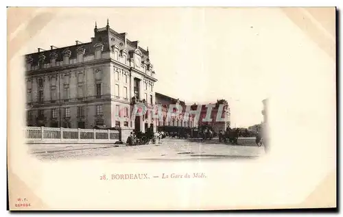 Cartes postales Bordeaux La Gare du Midi