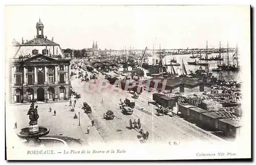 Cartes postales Bordeaux La Place de la Bourse et la Rade