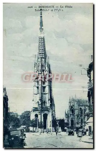 Cartes postales Bordeaux La Fieche Sain Miehel et I Eglise