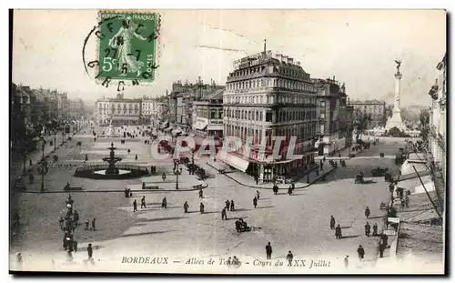 Ansichtskarte AK Bordeaux Allees de Touny Cours du XXX Juillet