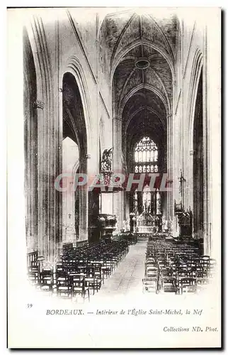 Ansichtskarte AK Bordeaux Interieur de I Eglise Saint Michel la Nef