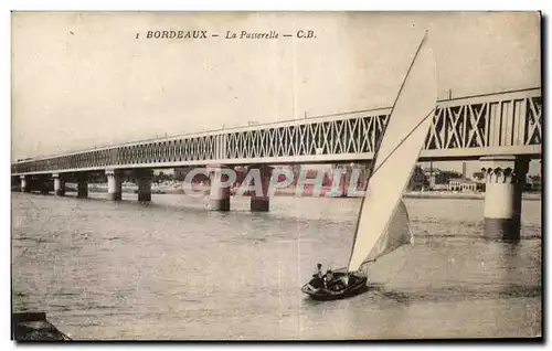 Ansichtskarte AK Bordeaux La Passerelle Voilier