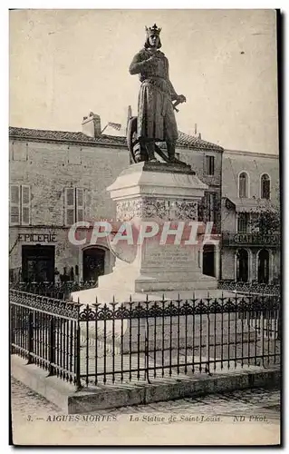 Cartes postales Aigues Mortes La Statue de Saint Louis