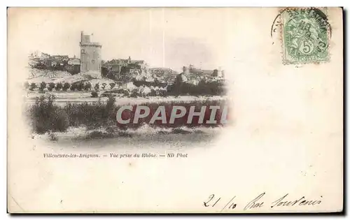 Cartes postales Villeneuve les Avignon Vue prise du Rhone