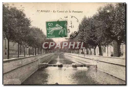 Cartes postales Nimes Le Canal de la Fontaine