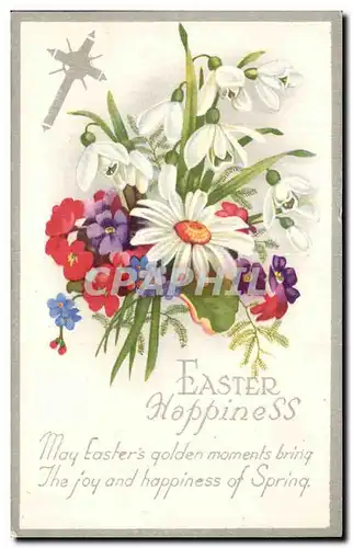 Cartes postales Fantaisie Fleur Easter Paques