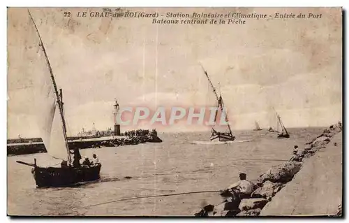 Cartes postales Le Grau du Roi Gard Station Balneaire et Climatique Entree du Port