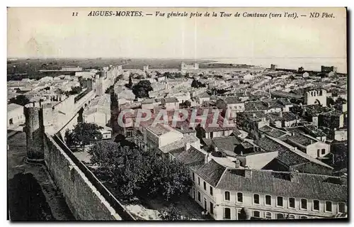 Cartes postales Aigues Mortes Vue generale prise de la Tour de Constance vers I est