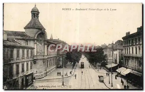 Ansichtskarte AK Nimes Boulevard Victor Hugo et le Lycee