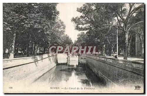 Cartes postales Nimes Le Canal de la Fontaine