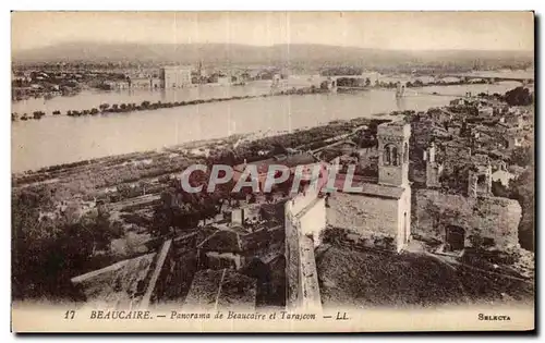 Cartes postales Beaucaire Panorama de Beaucaire et Tarascon