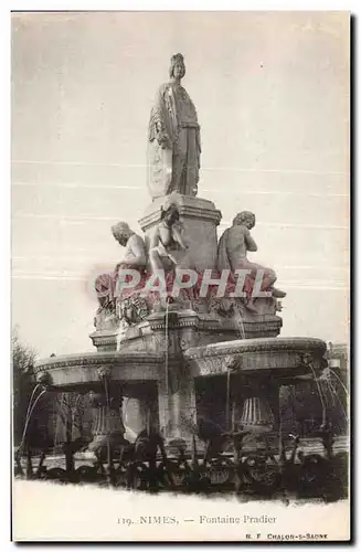 Ansichtskarte AK Nimes Fontaine Pradier