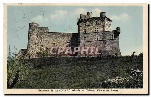 Cartes postales Environs de Genolhac Gard Chateau Feodal de Portes