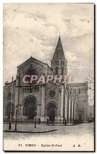 Ansichtskarte AK Nimes Eglise St Paul