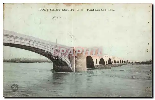 Ansichtskarte AK Pont Saint Esprit Gard Pont Sur le Rhone