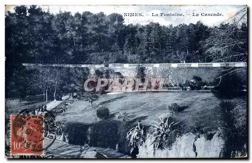 Cartes postales Nimes La Fontaine La Cascade