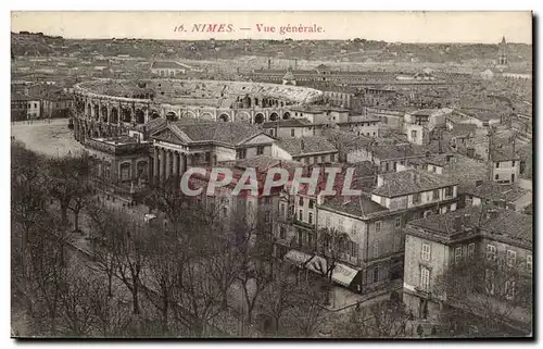 Cartes postales Nimes Vue Generale Arenes