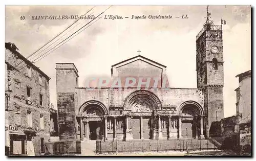 Cartes postales Saint Gilles du Gard L Eglise Faqade Occidentale