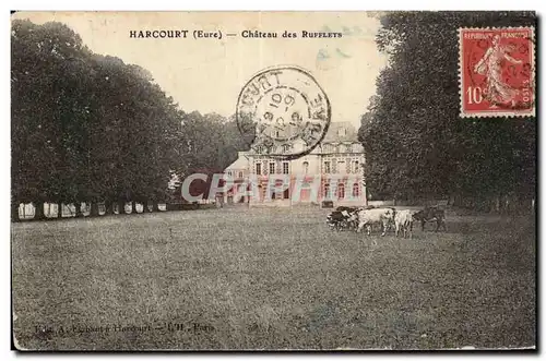 Cartes postales Harcourt Eure Chateau Des Rufflets Vaches