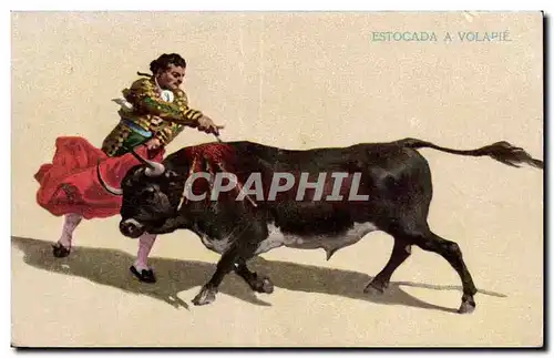 Cartes postales Corrida Estocada A Volapie