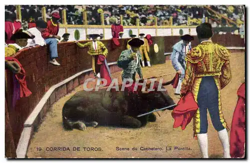 Cartes postales Corrida De Toros Scene du Cachetero La Puntilla