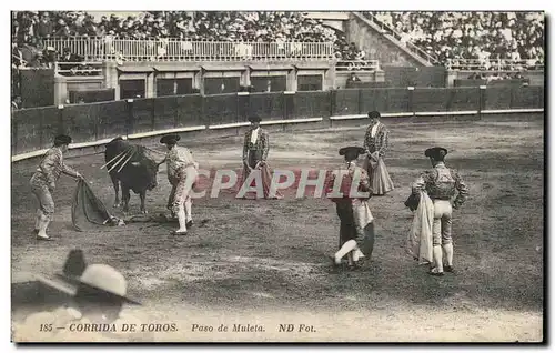 Ansichtskarte AK Corrida De Toros Paso de Muleta