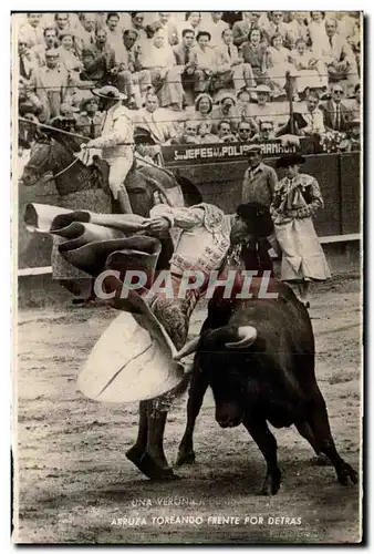 Cartes postales Corrida Arruza Toreando Frente Por Detras