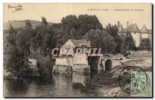 Cartes postales Vernon Eure Maisonnette et Donjon