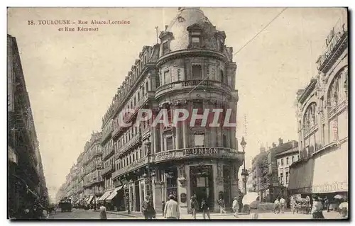 Cartes postales Toulouse Rue Alsace Lorraine et Rue Remusat