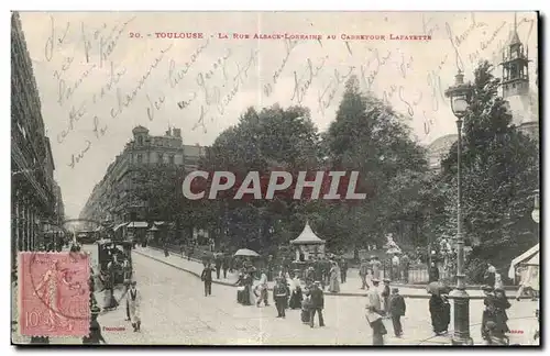 Cartes postales Toulouse La Rue D Alsace Lorraine au cabretour Lafaette