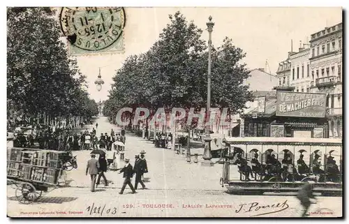 Cartes postales Tououse L Allee Lafayette Train