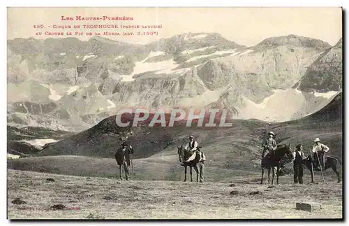 Ansichtskarte AK Les Hautes Pyrenees Cirque de Troumouse Centre le pic de la Mnia Cheval Horse