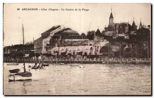 Cartes postales Arcachon Cote d argent Le casino de la plage