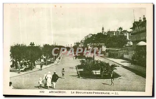 Cartes postales Arcachon Le boulevard Promenade