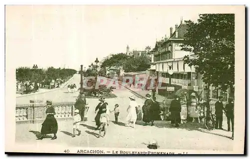 Cartes postales Arcachon Le boulevard promenade