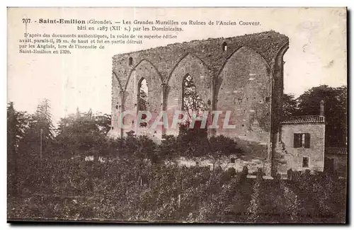 Cartes postales Saint Emilion Les grandes murailles ou ruines de l ancien couvent