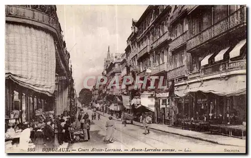 Cartes postales Bordeaux Cours Alsace Lorraine